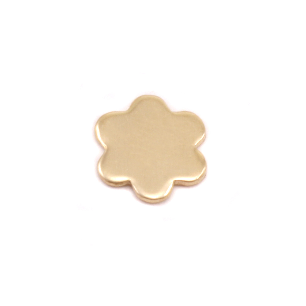 Charms & Solderable Accents Gold Filled Mini Flower w/ 6 Petals Solderable Accent , 24g - Pack of 5